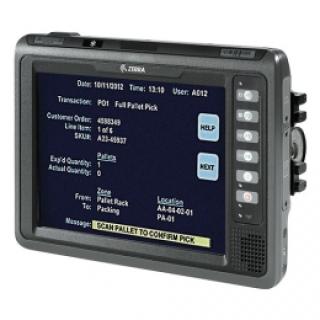 Zebra VC70N0 targonca terminál: 26,4cm (10,4''), érintő kijelző, rezisztív, USB, RS232, Bluetooth, Ethernet, Wi-Fi (802.11a/b/g/n), audió, Micro SD foglalat, 1024x768 pixel, TI OMAP 4430 Dual Core, 1GHz, RAM: 512 MB, Flash: 2GB, Win Embedded Compact 7, IP66, MIL-STD 810G